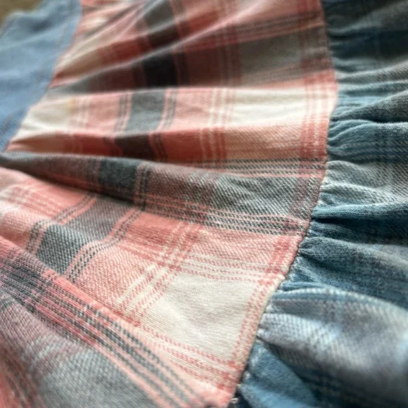 Vintage 90s California Concepts Jean Short Skirt Plaid Sz 7 Made In USA Western - Picture 11 of 13